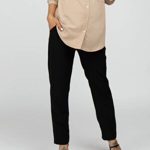 Pinkblush Maternity Black Pants straight leg Size Large NEW